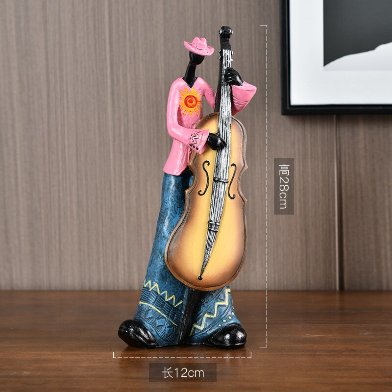 Kreative Rockband Musik Kunst Charakter Modell Statue Kreative Wohnzimmer Dekoration Wein Schrank Dekoration Harz Handwerk Liefert