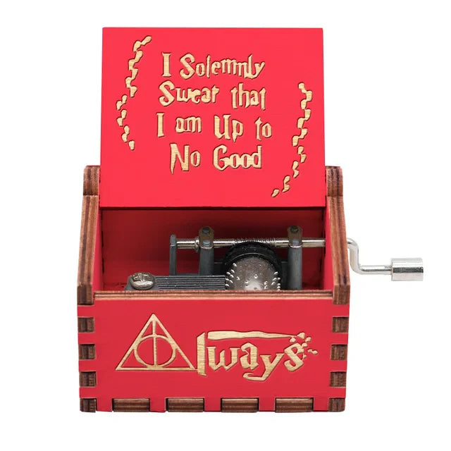 Neueste Design Anime Howl's Moving Castle Musikthema Antik geschnitzte Holz Handkurbel Musikbox Kinderspielzeug Weihnachtsgeschenk