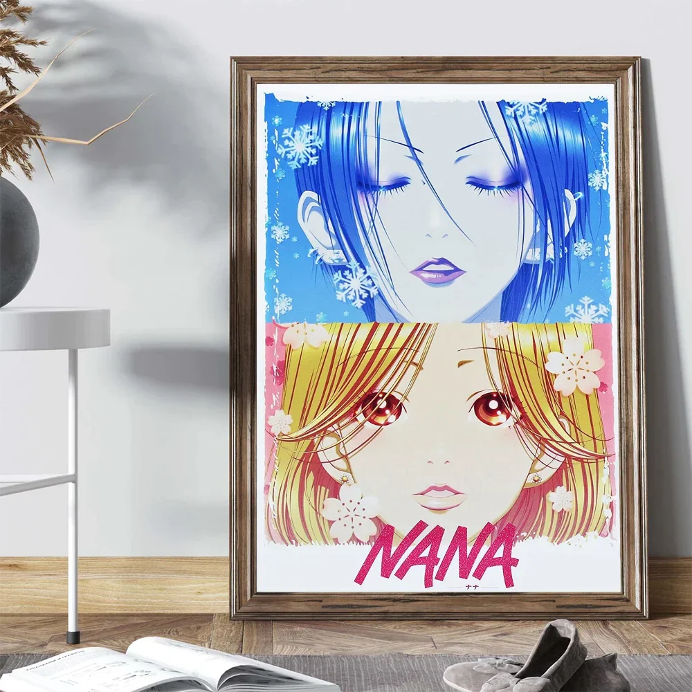 Japanischer Klassischer Anime NANA Poster Selbstklebendes Kunstposter Retro Kraftpapier Aufkleber Raum Bar Café Vintage Dekoratives Gemälde