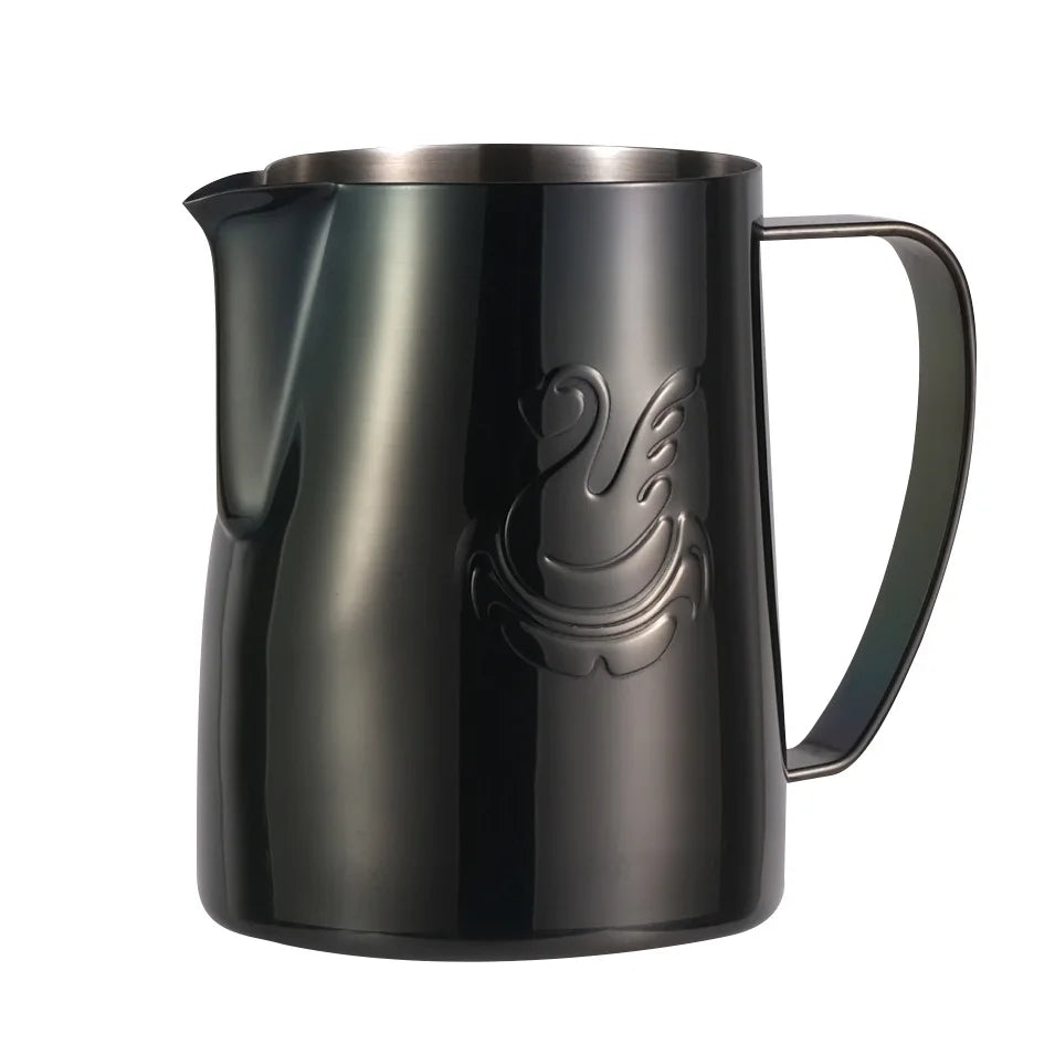 600ml Edelstahl-Kaffeekanne Milchaufschäumer Tasse Sahnebereiter Espresso Latte Art Werkzeug Eleganter Schwan