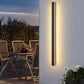 Frendorf | NeroEdge SleekLine Wasserdichte LED Wandleuchte – Moderne Außenlampe in Schwarz