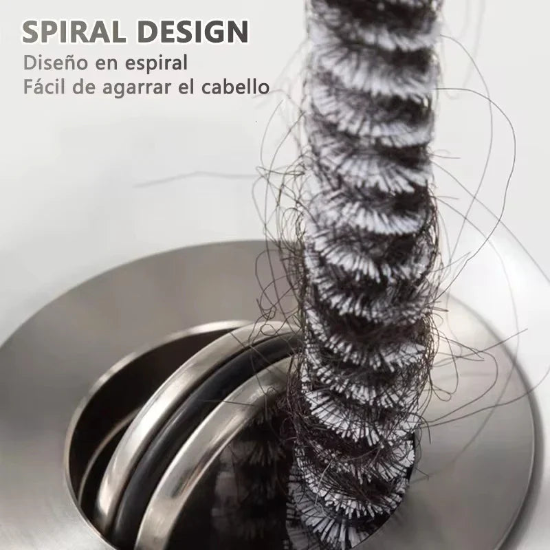 Frendorf | Drainova Rohrreiniger-Bürste | Flexibel & Wiederverwendbar | Für Bad & Küche | 45–65 cm