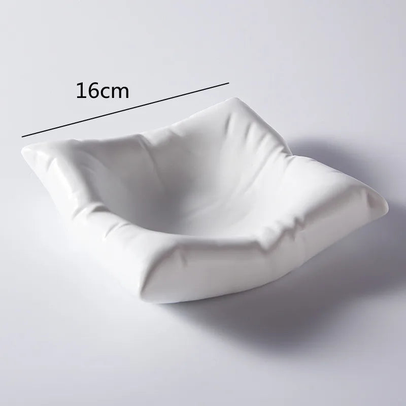 Frendorf | HavenBowl Kreative Keramik-Schale | Imitation Pillow Design | Elegantes Tischgeschirr