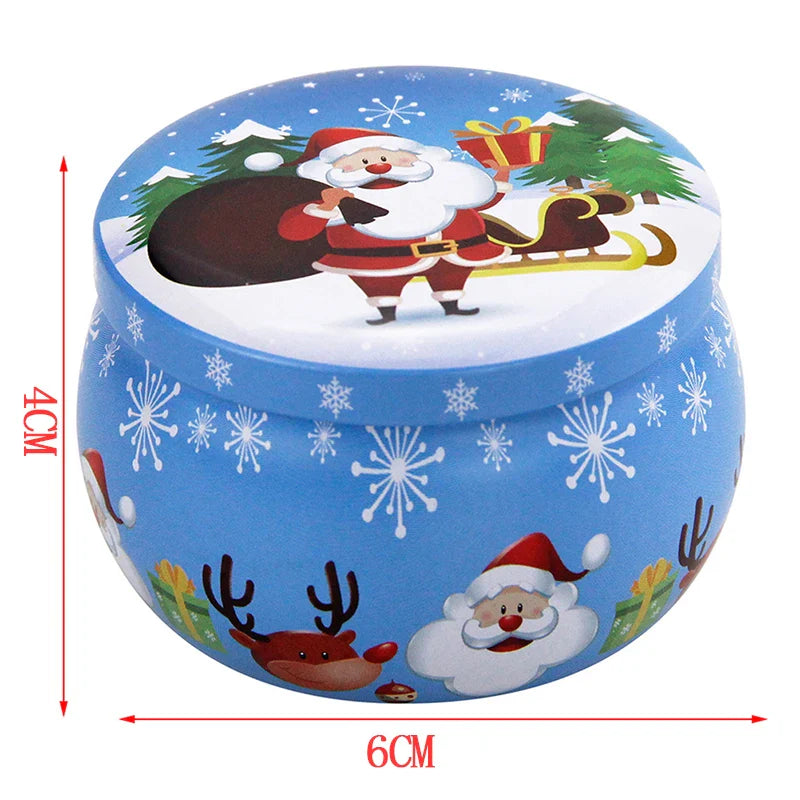 Tragbare Weihnachtsduft Sojawachskerze Dose Geschenkbox