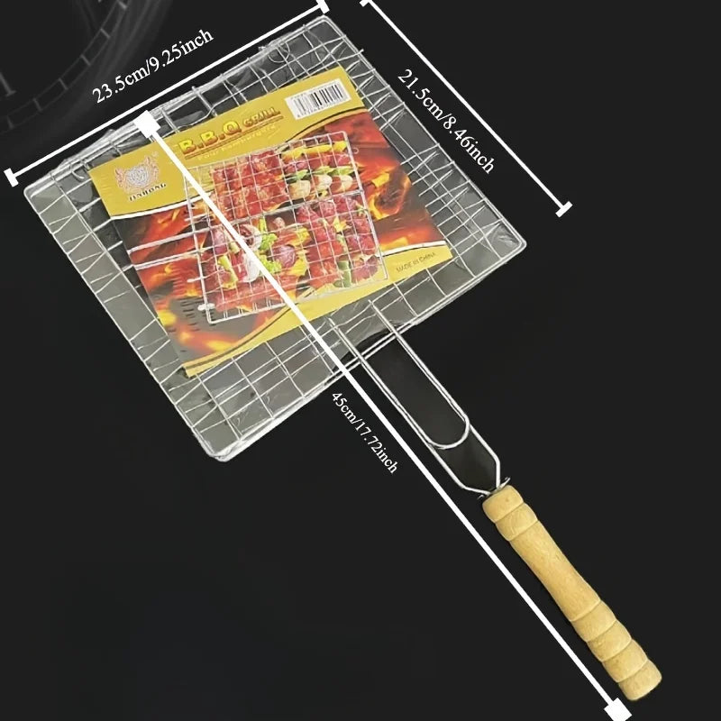 Frendorf | Grillaro BBQ-Korb | Faltbar & Antihaft | Edelstahl & Hitzebeständig | Für Fleisch & Gemüse