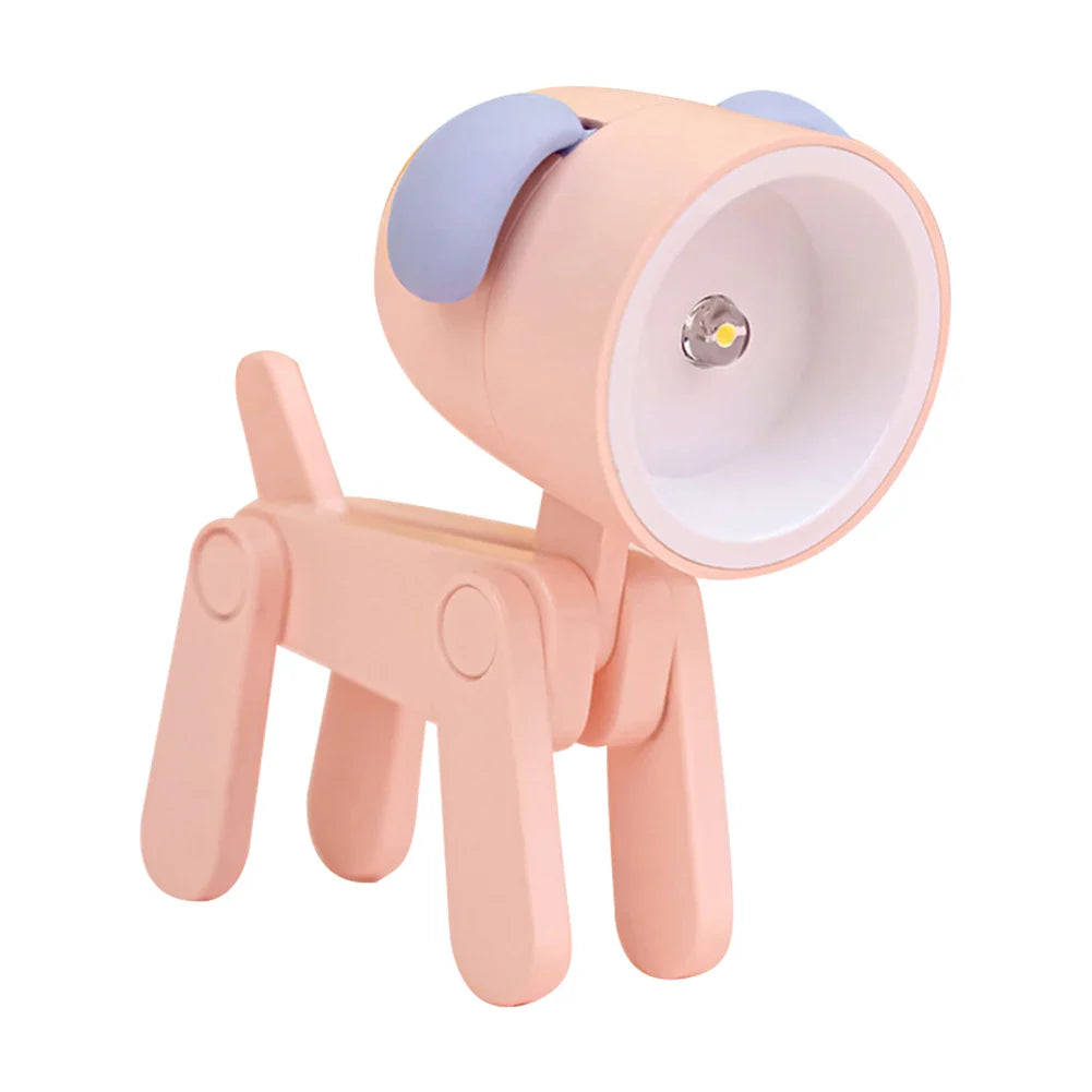 Niedliche LED Nachtlampe - Mini Haustier Hund, Reh, Dinosaurier Klapp-Tischlampe für Kinderzimmer