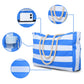 Frendorf | BeachVibe | Strandtasche | Wasser- & Sandabweisend | Leicht & Kompakt | Stylisch Gestreift
