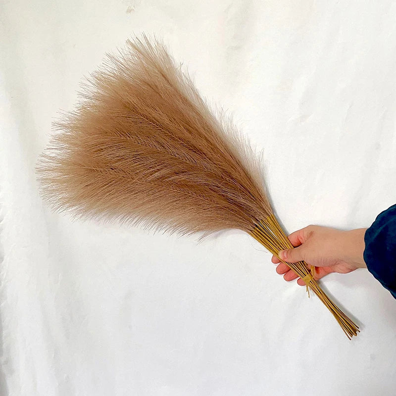 Frendorf | 10 Stück Künstliches Pampasgras – Blaue Fake-Reed-Blumen für Hochzeit, Zuhause, Party und Vasen-Dekoration