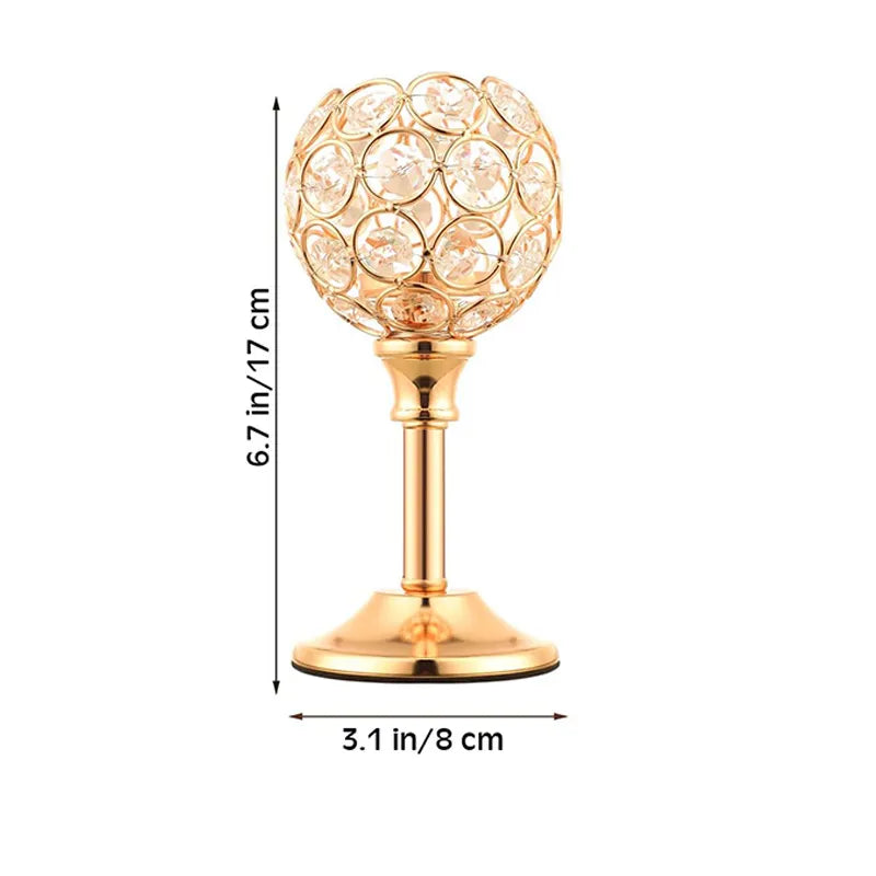 Frendorf | Aurealis Elegance Gold Kerzenhalter | Schmiedeeisen | Hochzeit & Dekoration | Luxuriöse Deko für Zuhause