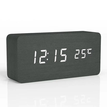 Frendorf |  Digitaler Wecker aus Holz | LED-Anzeige | Modernes Design | Lautlos | Umweltfreundlich