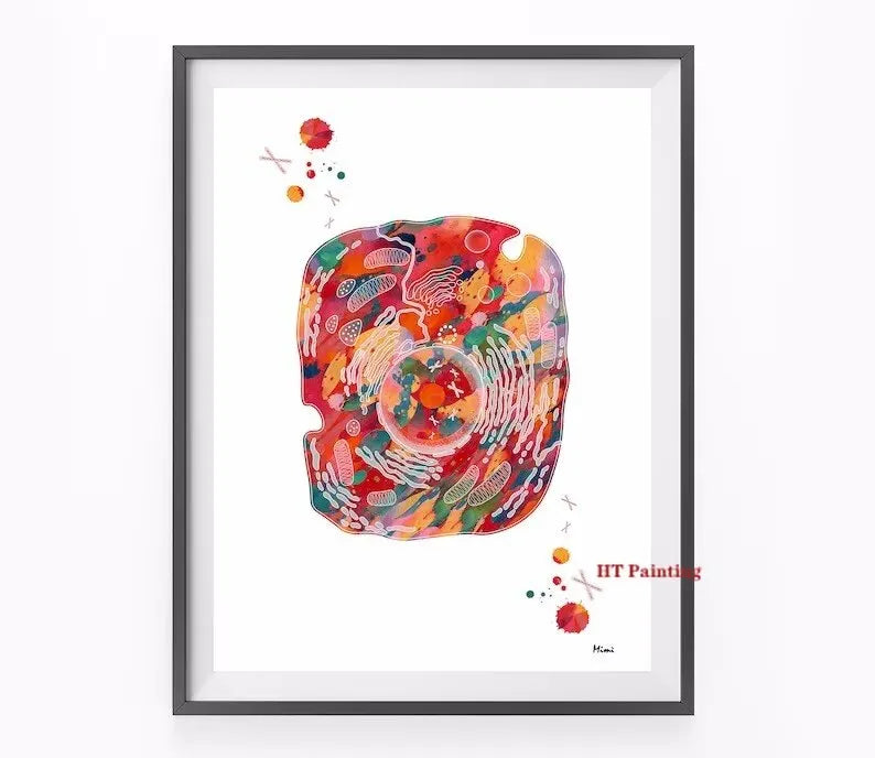DNA Genetic Code Poster, Single Helix Tree Design Canvas Painting Poster  for Home Decor  Living Room Wall Art for Bed Room