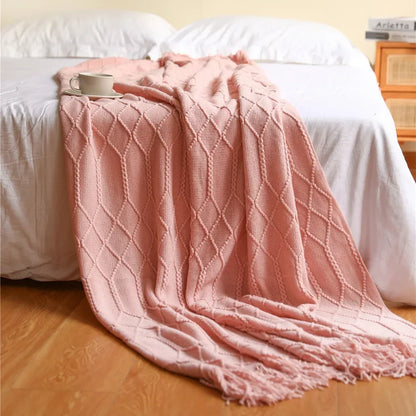 Nordic Style Dick Gestrickte Decke
