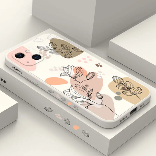 Frendorf | Blumenmuster Silikon iPhone Stoßfestes Case