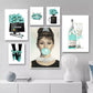 Modern Luxury Perfume Women Paris Fashion Poster Decorative Prints Canvas Painting Wall Art Pictures Elegant Girl Bedroom Decor