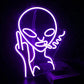 Grünes Alien-Neonschild für Zimmer, grüne Wanddekoration, Dekoration für Spielzimmer, Hip-Hop-Party-LED-Schild für Teenagerzimmer, Wohnwand, Partyleuchte