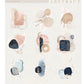 Frendorf | BohoBlush Aquarell Poster | Abstrakter Leinwanddruck in Beige, Rosa & Gold | Geometrische Wandkunst für Wohnzimmer & Dekoration