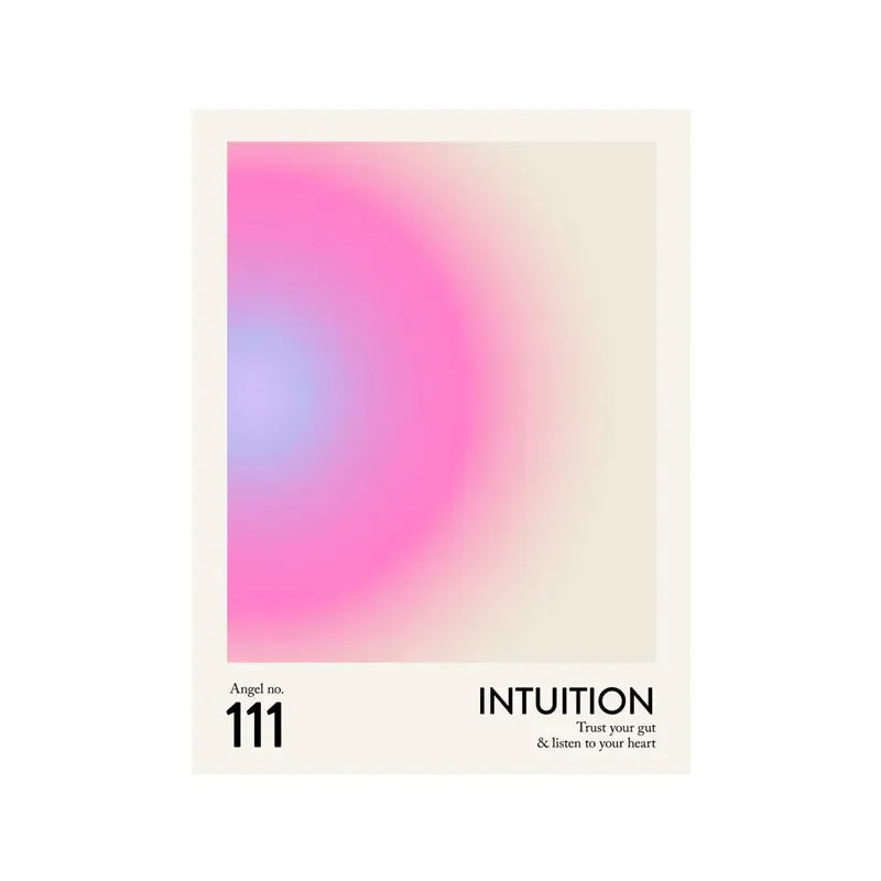 Moderne minimalistische Ästhetik, Wandkunst, Engel, digitaler Ton, Farbverlauf, Halo, Energie, Geheimnis, HD-Öl auf Leinwand, Poster, Heimdekoration, Geschenk