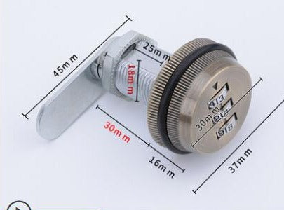 Frendorf | 3-stellig mechanischer Passwort Schrankverschluss