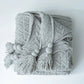 Frendorf | HeartKnit Kuscheldecke aus Chenille | Strickdesign | Für Bett & Sofa | Weich & Gemütlich