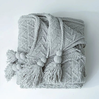 Frendorf | HeartKnit Kuscheldecke aus Chenille | Strickdesign | Für Bett & Sofa | Weich & Gemütlich