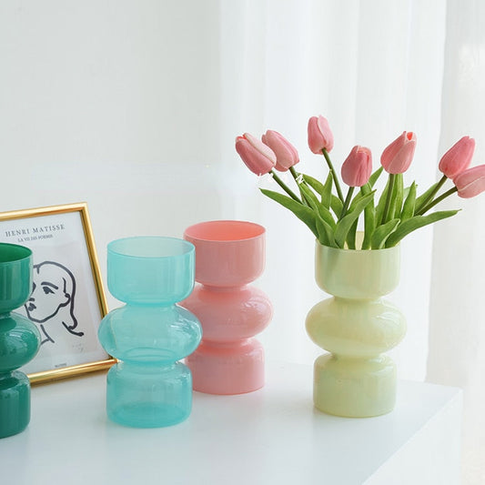 Glas Tier Vase - Mehrfarben