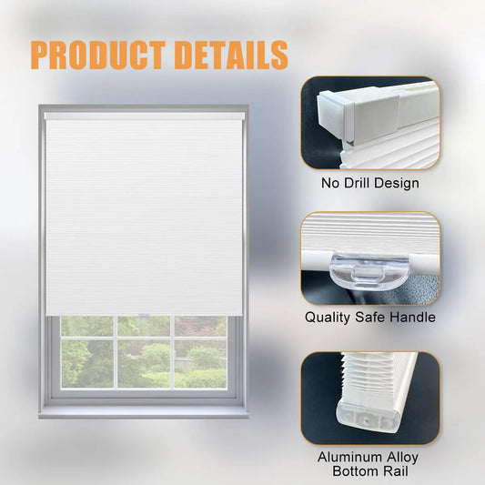 Frendorf | Blackout Keine-Bohrung Schnurlose Wabenrollos