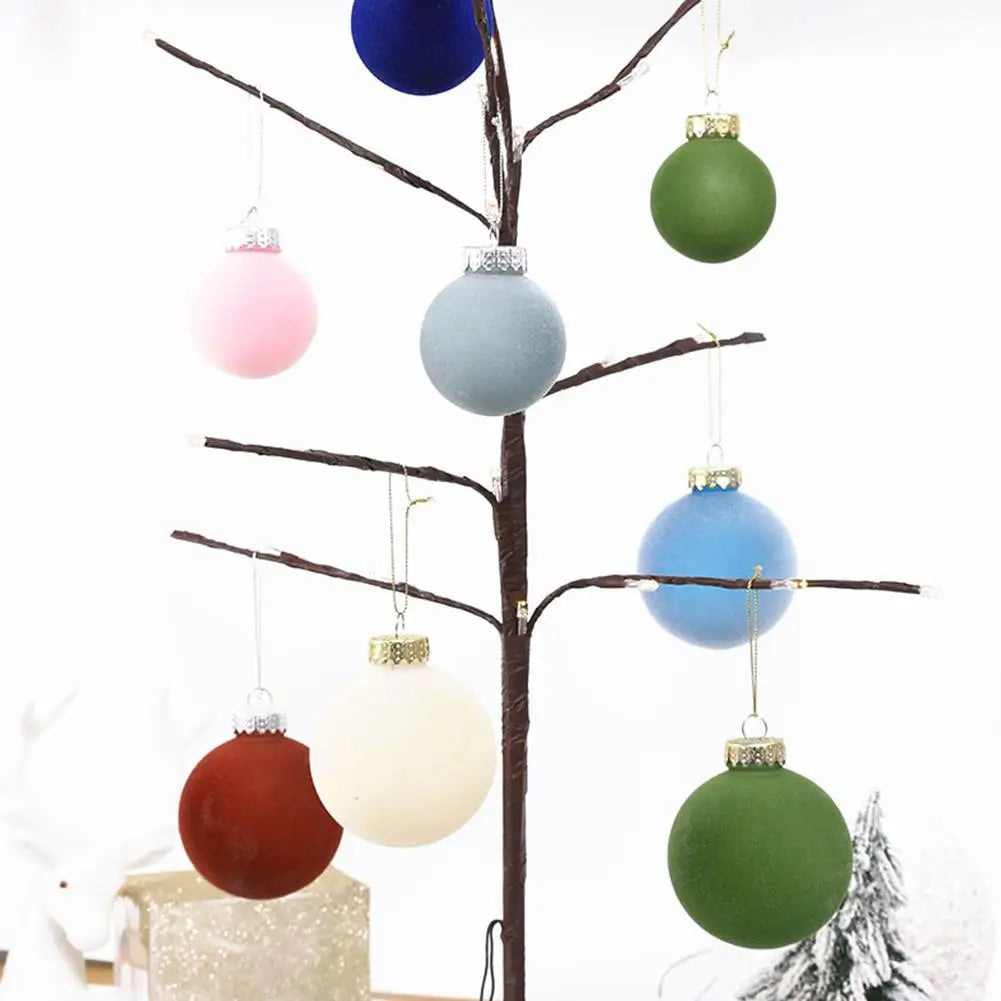 Frendorf | 12 Stück Samt Weihnachtskugeln
