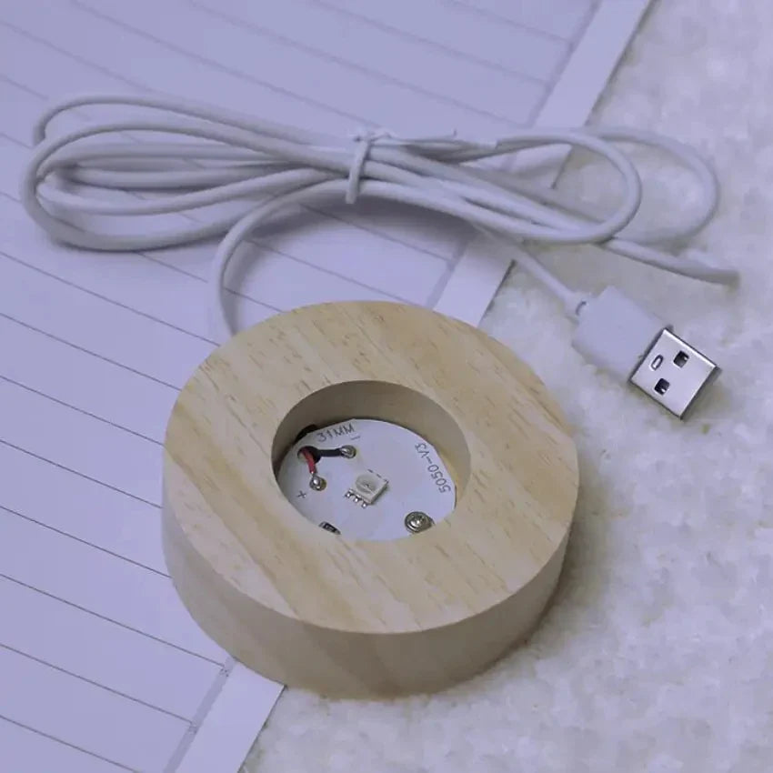 3D Mondkristallkugel Lampe