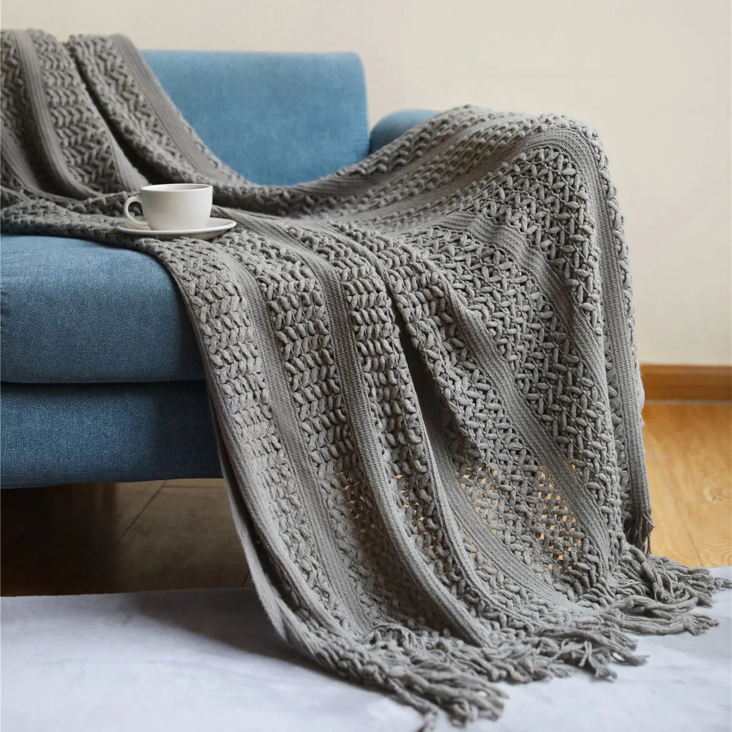 Sofa Wurfdecke mit Quasten Nap