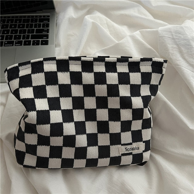 Schachbrettcordura Kosmetiktasche