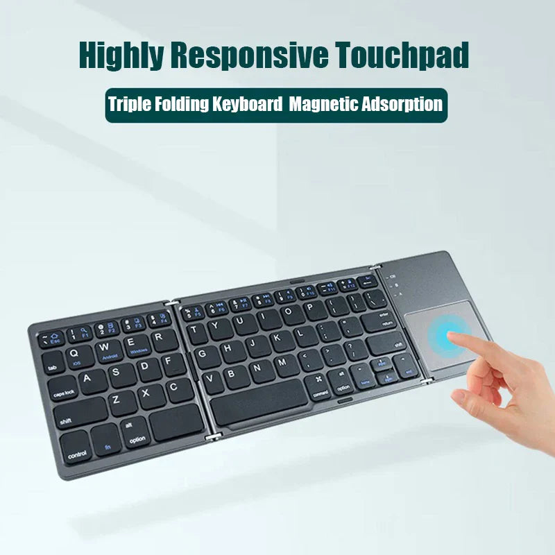 Frendorf | Neue Mini Superleichte Kompakte Drahtlose Faltbare Professionelle Tastatur Mit Touchpad Für Android IOS Windows
