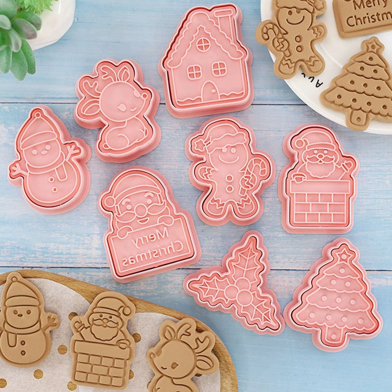 Frendorf | 8Teilig 3D Weihnachtsplätzchen Ausstecher