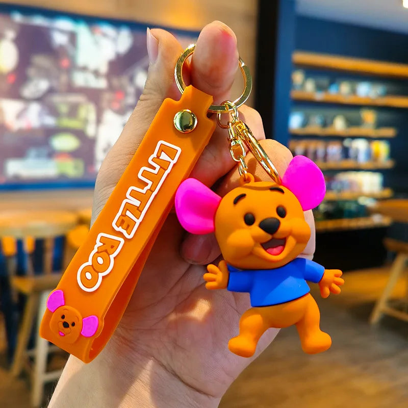 Anime Disney Schlüsselanhänger - Süßer Mickey Mouse, Minnie, Lilo und Stitch Cartoon Schlüsselring, Ornament und Autoanhänger, Perfekte Geschenke für Kinder