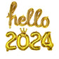 Neujahrsservietten Pappteller Becher Neujahr Tischdecken Tischüberwurf 2024 Neujahrsparty Dekorationen Silvesterparty Zubehör