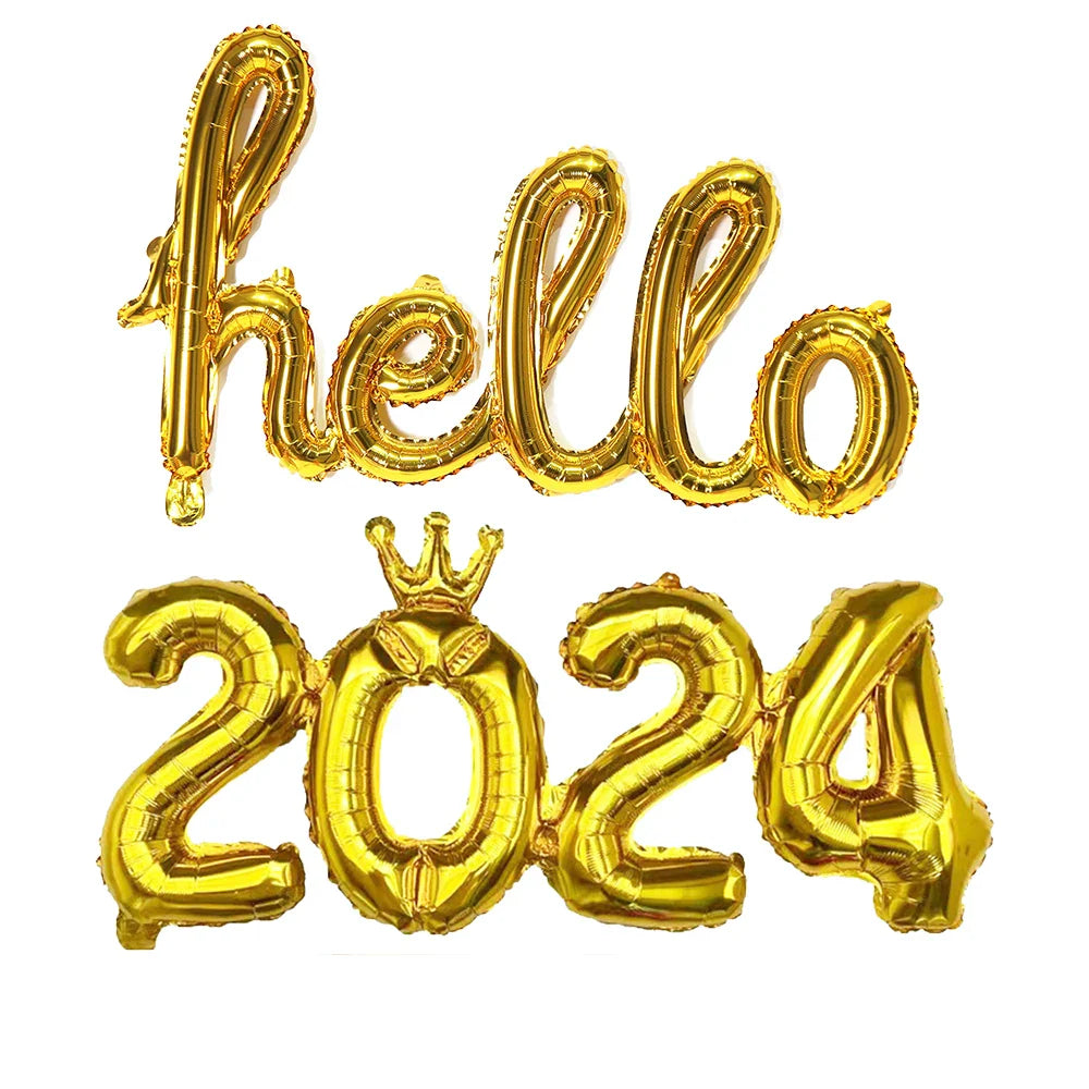 Neujahrsservietten Pappteller Becher Neujahr Tischdecken Tischüberwurf 2024 Neujahrsparty Dekorationen Silvesterparty Zubehör