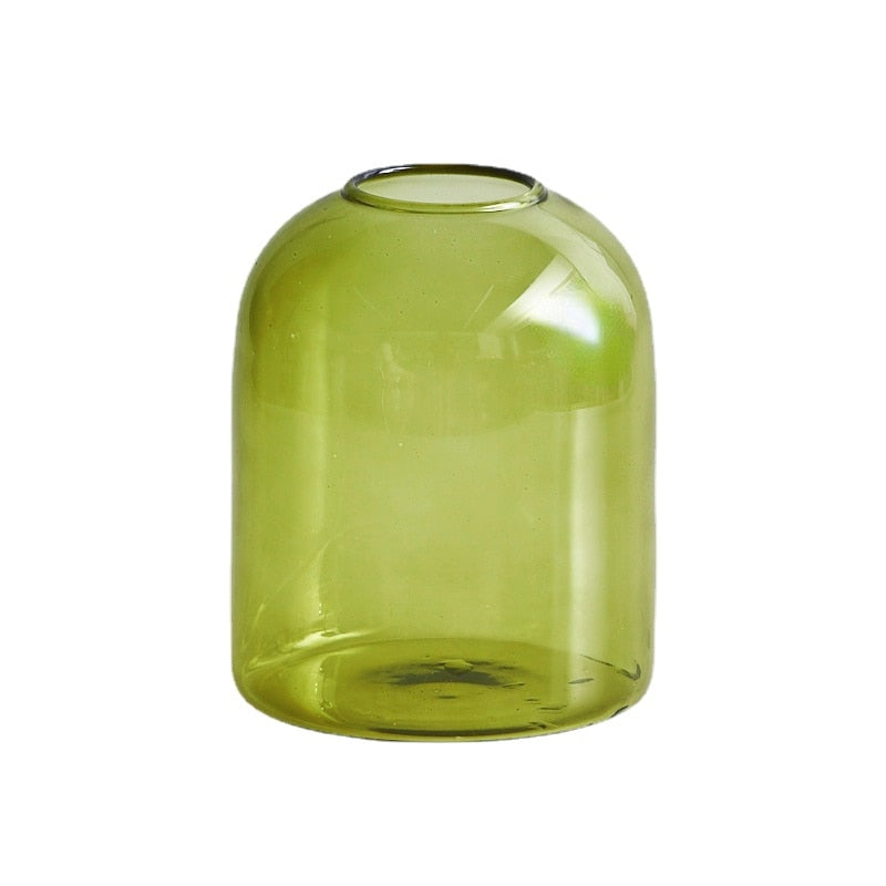 Farbenfroher Glas-Teelichthalter