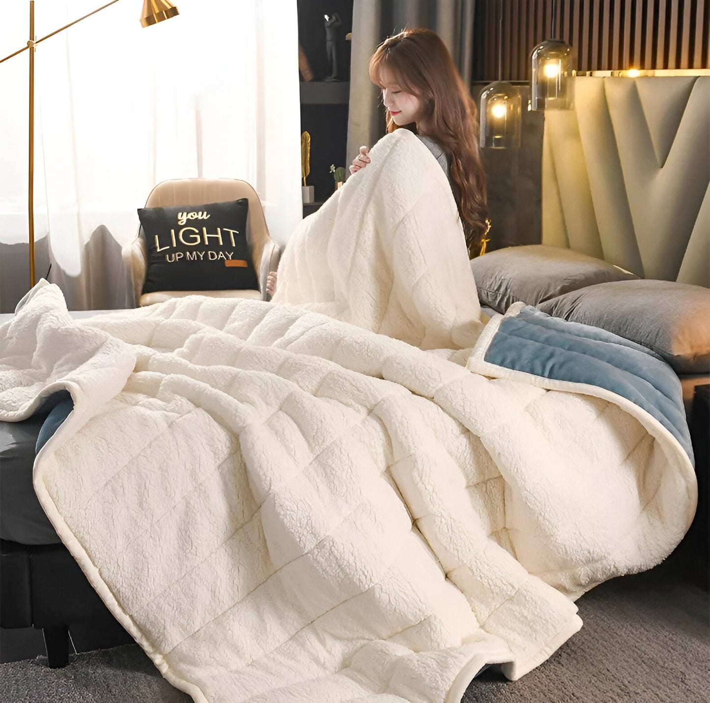 Luxurious Sherpa fleece blanket - Super soft, Incredibly cozy and warm