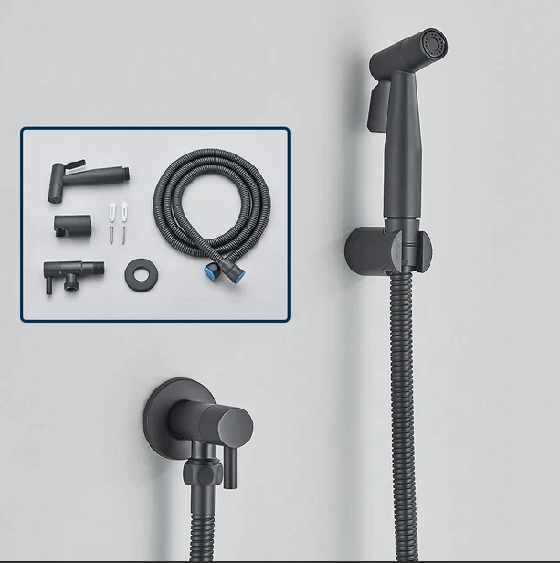 Shinesia Bidet-Sprüher – Edelstahl Hygienisches Badezimmer-Accessoire – Wandmontierte Kaltwasser-Sprühfunktion