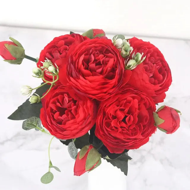 Seidige Rose Gypsophila Strauß