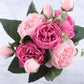 Seidige Rose Gypsophila Strauß