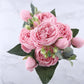 Seidige Rose Gypsophila Strauß