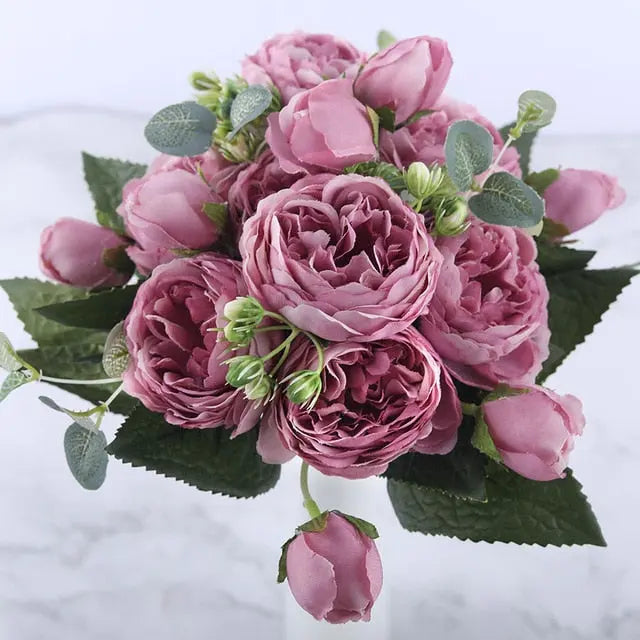 Seidige Rose Gypsophila Strauß