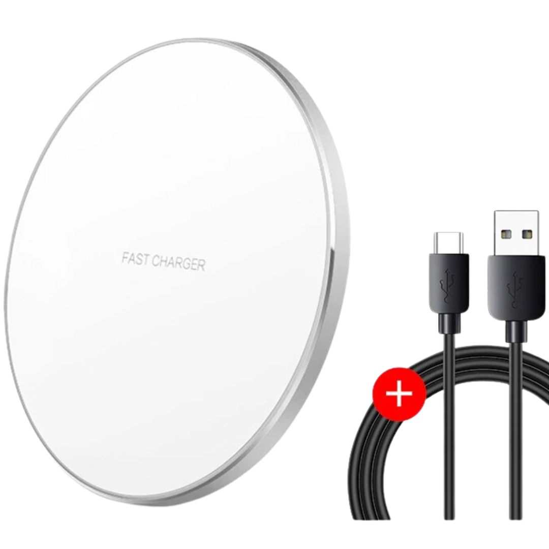Frendorf | 30W Schnelles kabelloses Ladepad | Premium USB C Ladekabel MagSafe Ladegerät für Apple iPhone, Samsung & Android - Fast Wireless Charging Pad