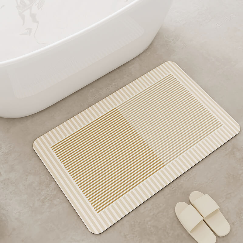 Einfache Linie Diatomite Badewanne Matte