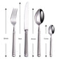 Einfach gestreiftes Besteck 4 Teile Set