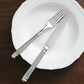 Einfach gestreiftes Besteck 4 Teile Set