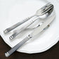 Einfach gestreiftes Besteck 4 Teile Set