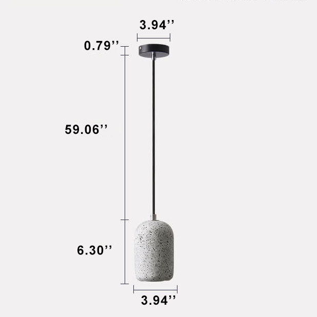 Terrazzo Zylindrische LED Zement LED Pendelleuchte