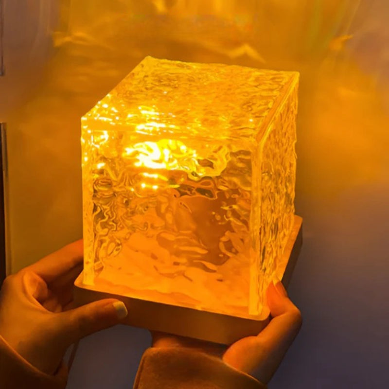 Rotierende Wasser-Wellen-Nachtlicht Aura Lampe