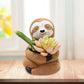 Frendorf | SlothNest Dekorative Faultier Pflanzgefäß – Liebevolle Resin-Vase